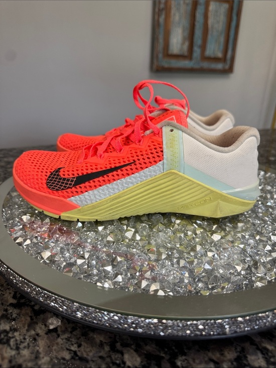 Nike Shoes - Nike metcon 6 Coral and Yellow Low-Top athletic Sneakers EUC 8